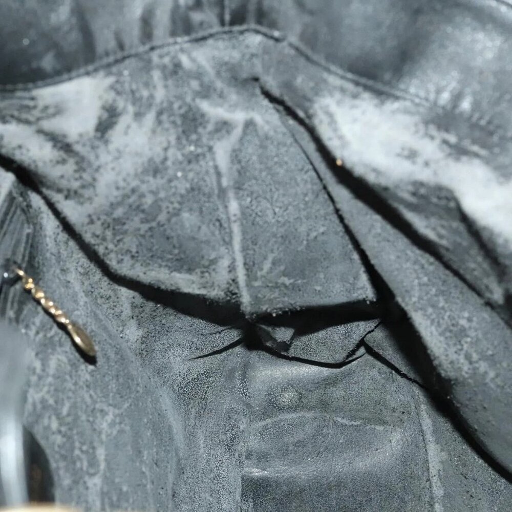 GUCCI Bamboo Shoulder Bag Leather 2way Black Gold 001 1781 1577 Auth 138302 - Picture 12 of 16